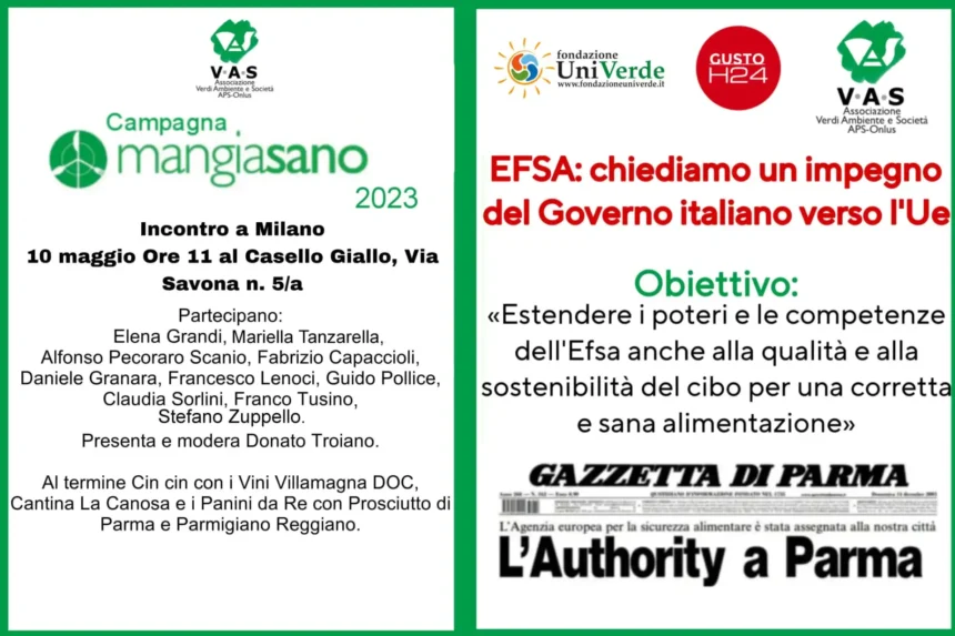 Appuntamento a Milano: “EFSA estenda le competenze alla Qualità e alla Sostenibilità del cibo”