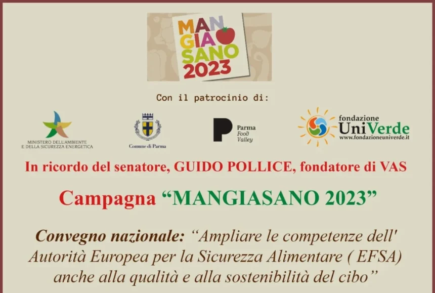 “Mangiasano 2023”. Efsa, convegno a Parma 21 settembre 2023