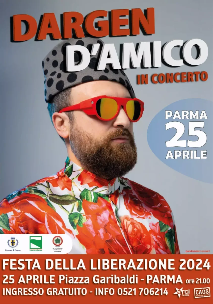 Dargen D’Amico per la Celebrazione del 25 Aprile a Parma in concerto
