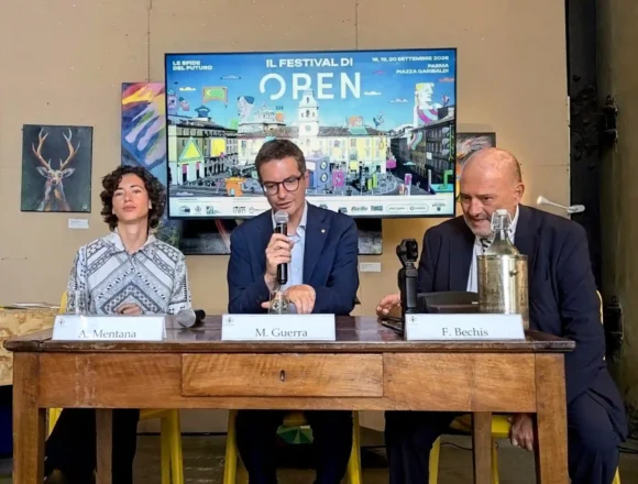 Alice-Mentana-Michele Guerra-Franco-Bechis-2026-Lentium_result A Parma tre giorni di confronto pubblico: torna il Festival di Open con Enrico Mentana e Franco Bechis