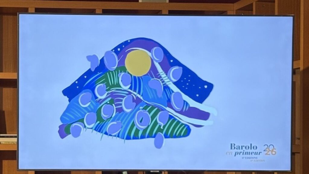 Barolo en primeur 2026 presentazione etichetta d'artista Sol Calero Paisaje de vino